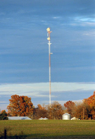Railroad communication tower