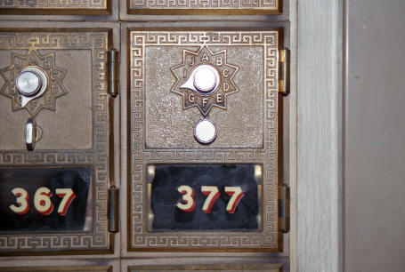 Old Combination Lock Post Office Box